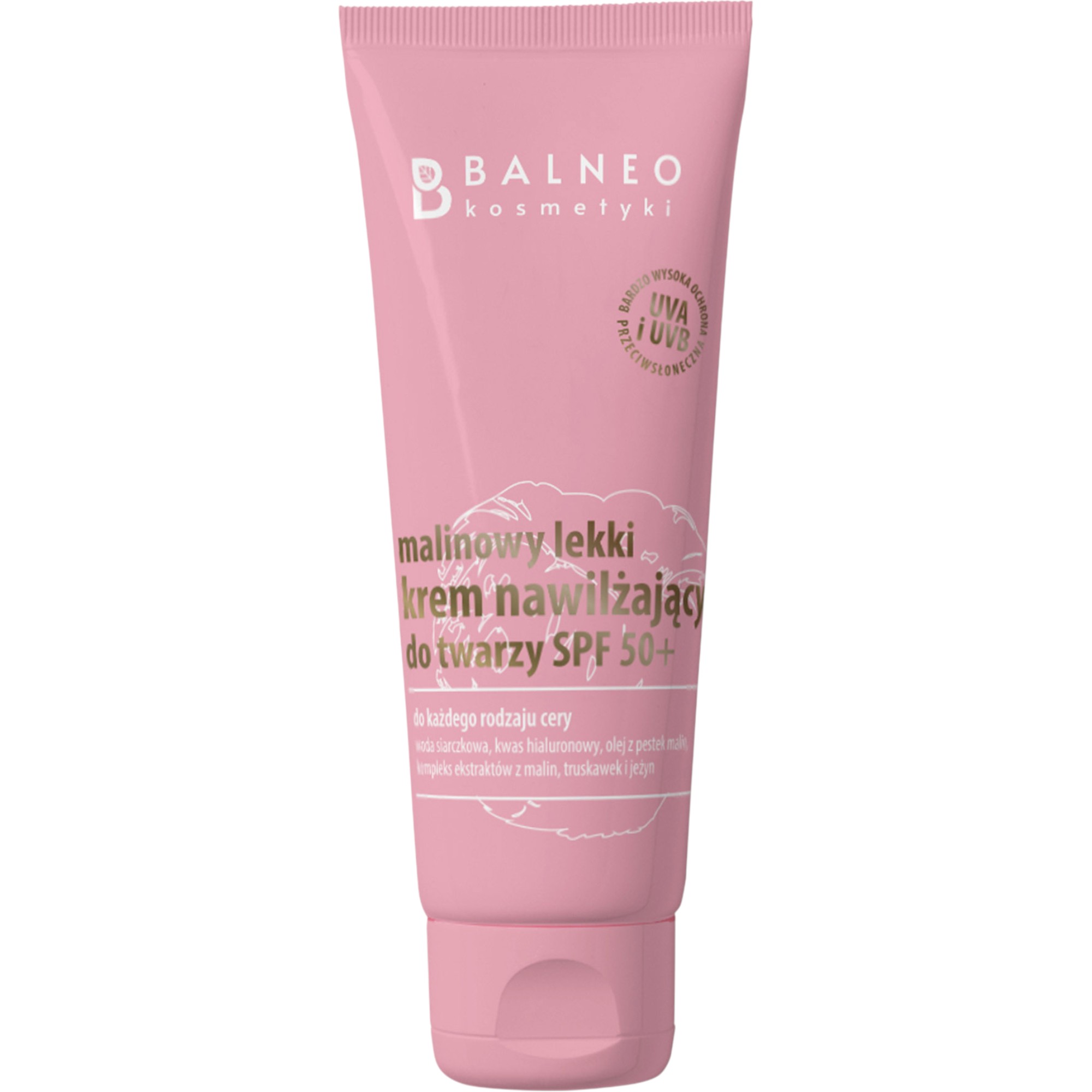 Balneocosmetici Crema viso leggera idratante al lampone, SPF50