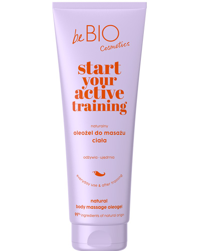 BeBio Active Cosmetiqs Start Your Active Training Naturalny Oleożel do masażu ciała