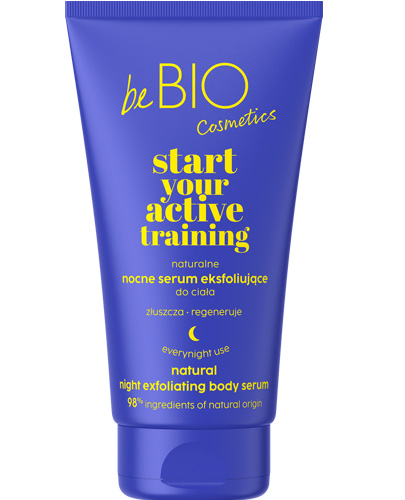 BeBio Active Cosmetiqs Start Your Active Training Naturalne Nocne Serum eksfoliujące do ciała 