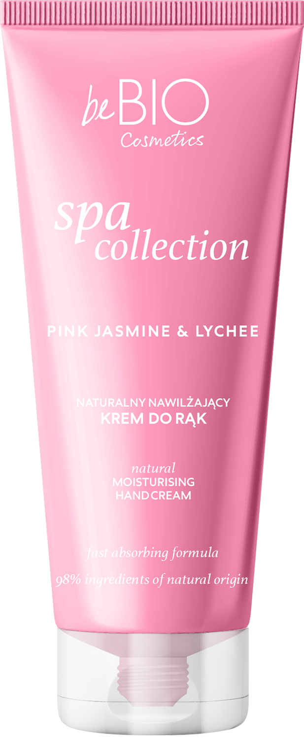 BeBio Spa Collection Naturalny nawilżający krem do rąk Pink Jasmine & Lychee 