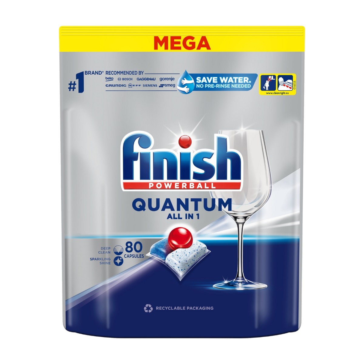 Finish Capsule per Lavastoviglie Quantum 80 pz.