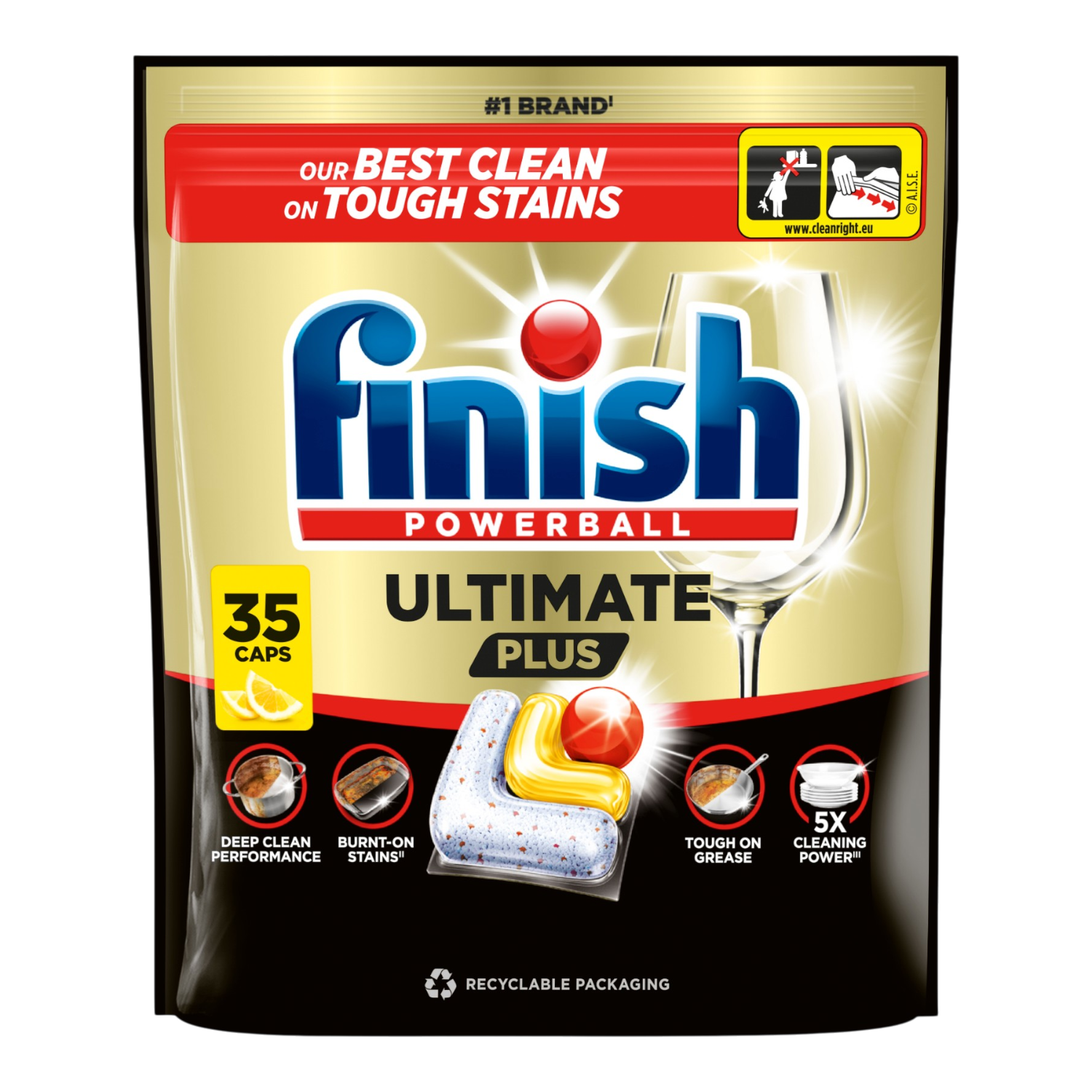 Finish Ultimate Plus Kapsułki do zmywarki Lemon 35 szt.