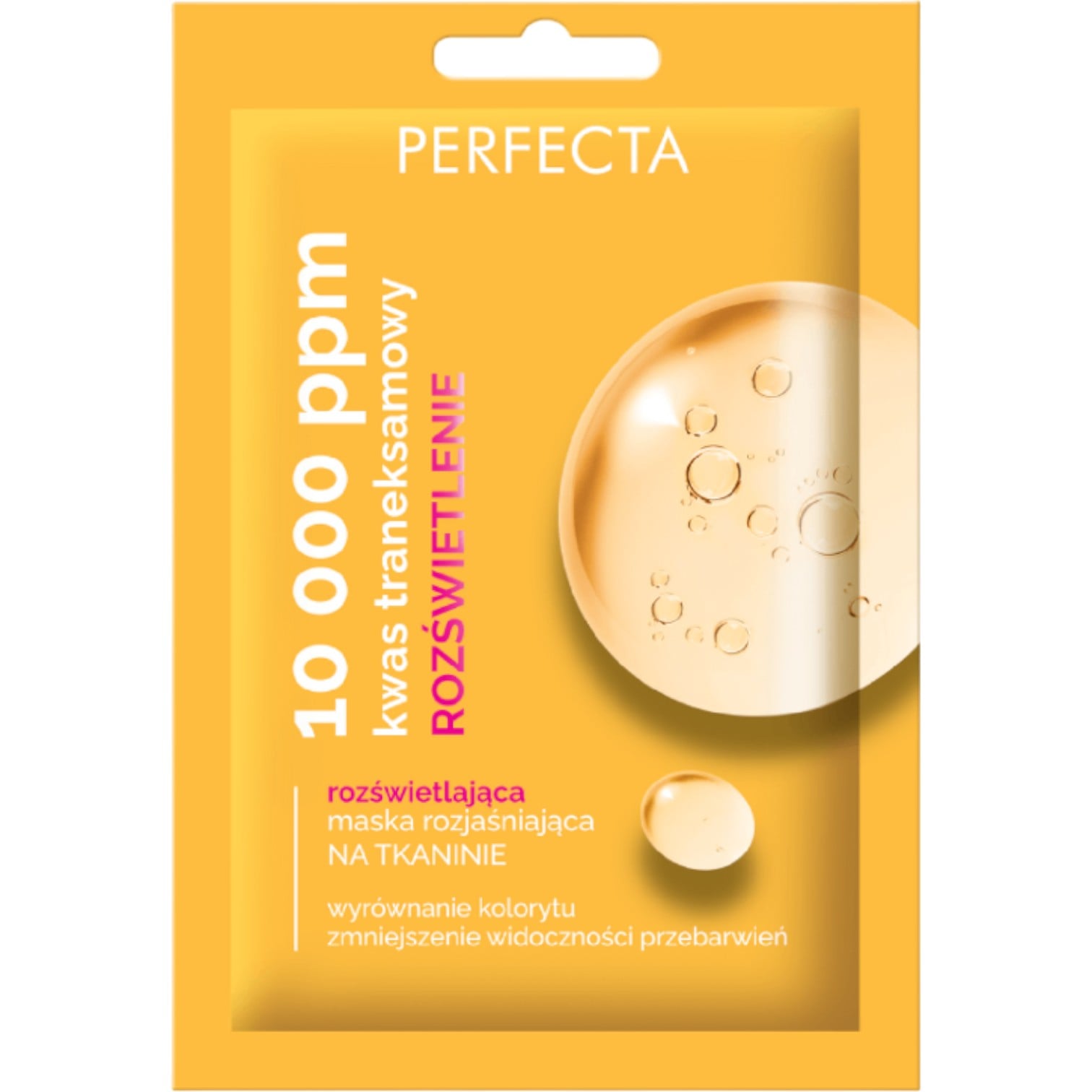 Perfecta 10 000 ppm Kwas traneksamowy Rozświetlająca maska rozjaśniająca na tkaninie 