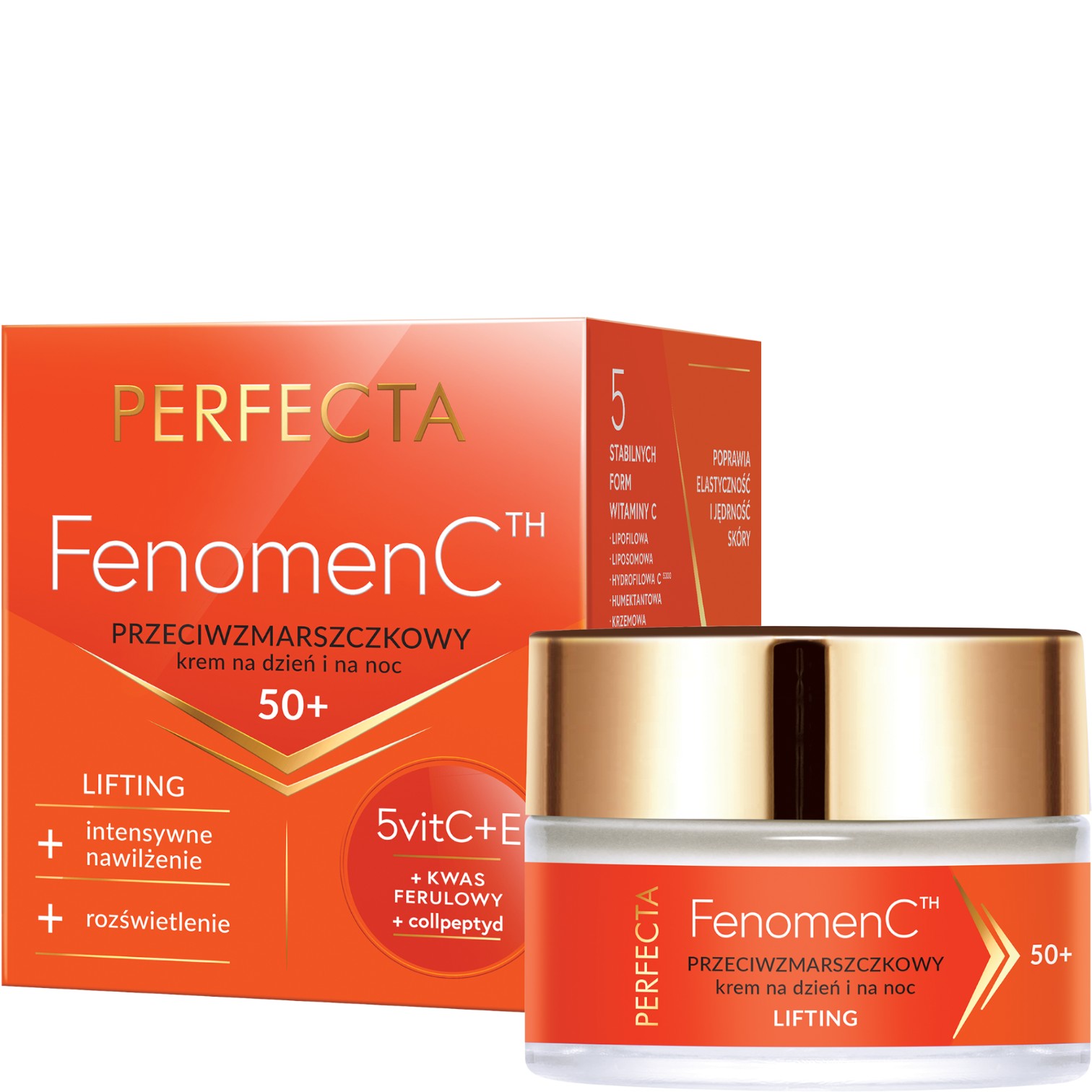Perfecta Fenomen Vitamin C Przeciwzmarszczkowy krem na dzień i na noc, 50+
