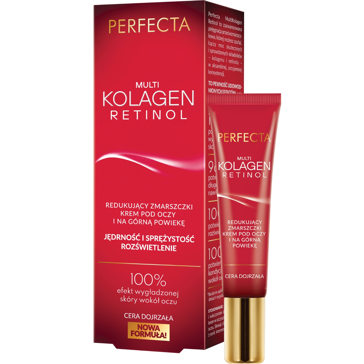 Perfecta Multikolagen + Retinol Przeciwzmarszczkowy krem pod oczy i na górne powieki 