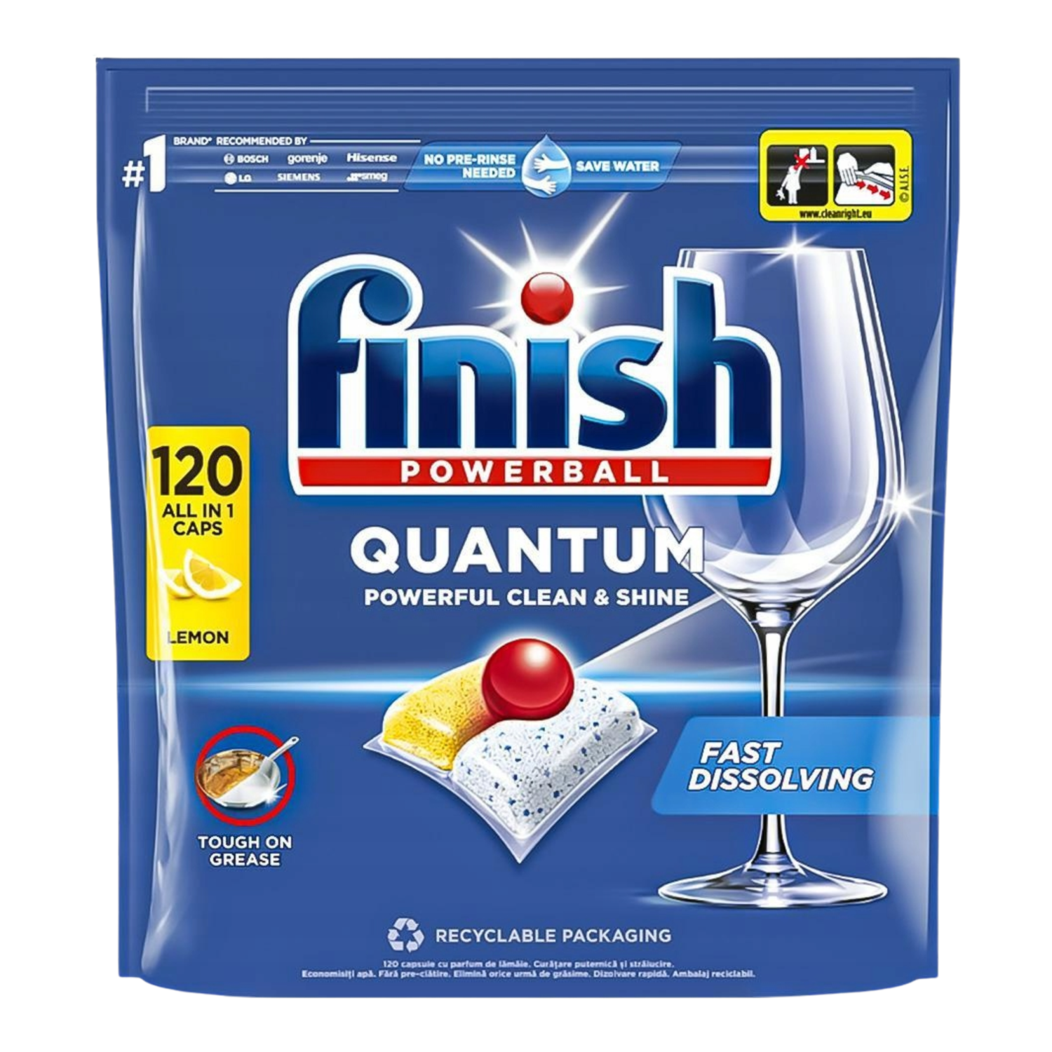 Finish Quantum Tabletki do zmywarki Lemon 120 szt. 
