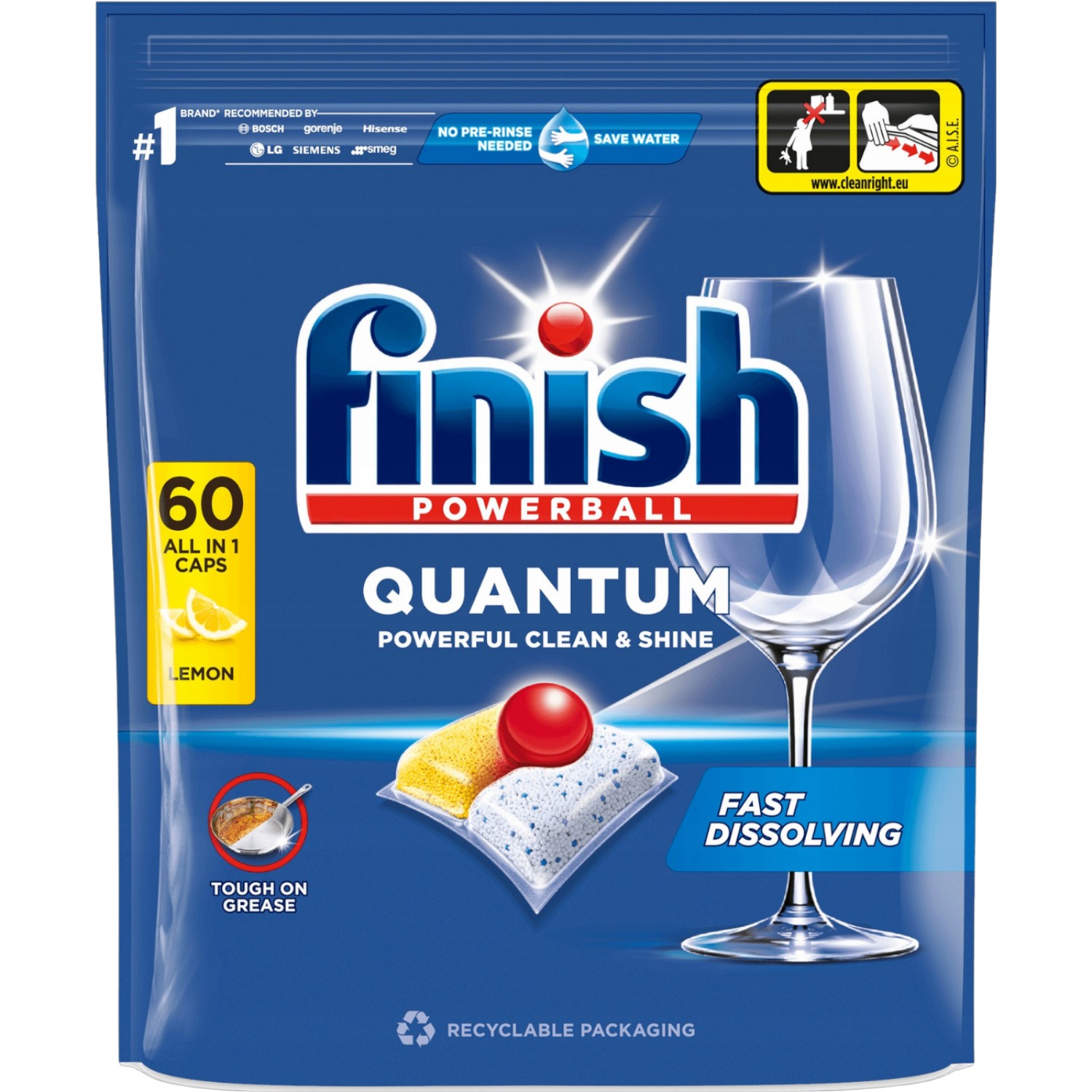 Finish Quantum Lemon Kapsułki do zmywarki, 60 kaps.