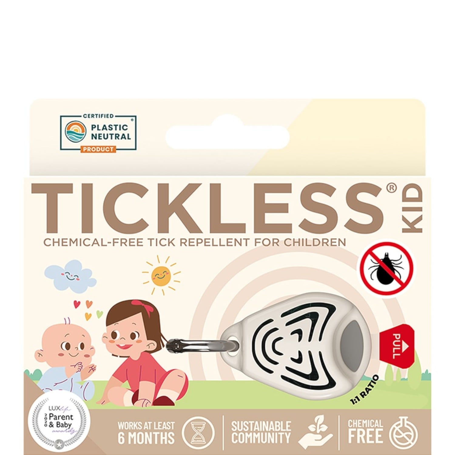 Tickless Kid Ultradźwiękowa ochrona przed kleszczami Beige