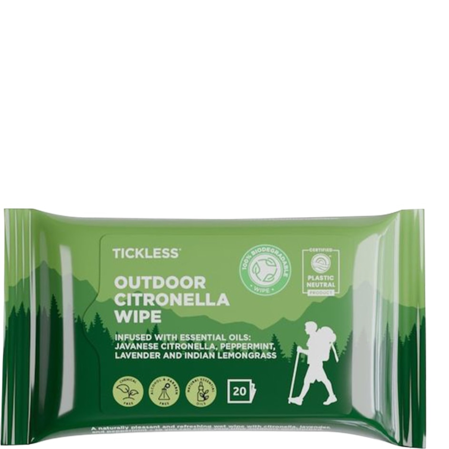 Tickless Citronella Chusteczki na komary i kleszcze 20 szt