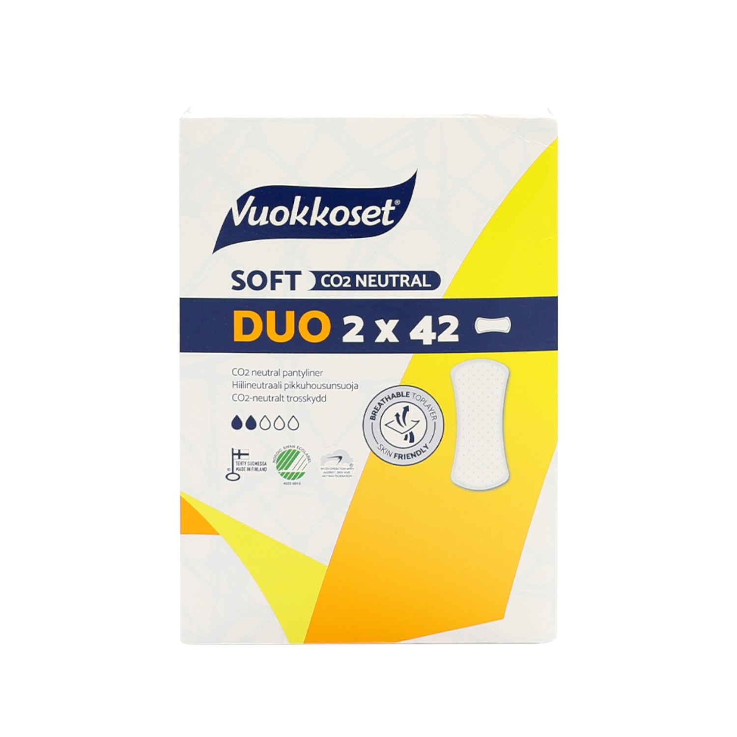 Vuokkoset Soft Wkładki higieniczne, duopack (2 x 42 szt.)