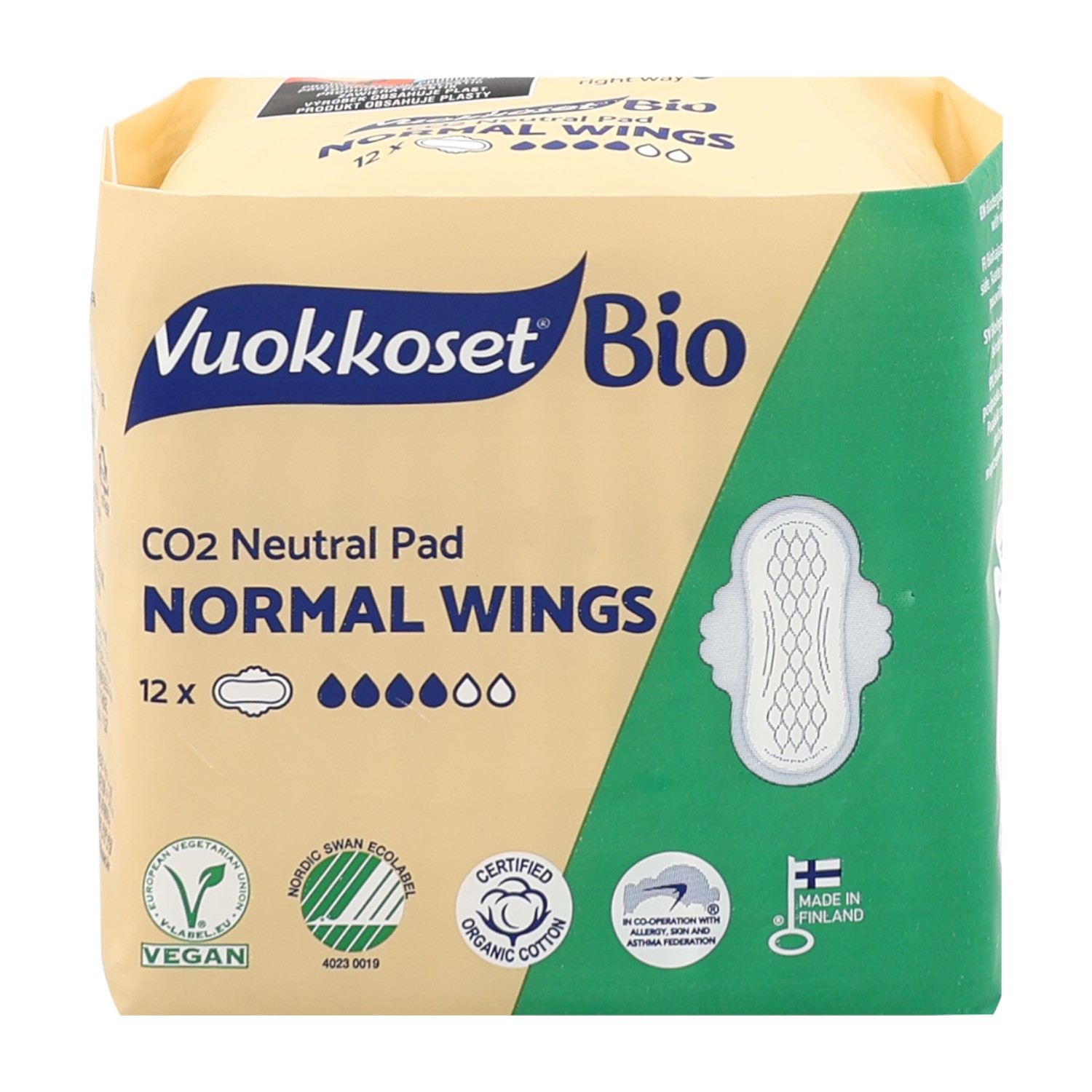 Vuokkoset BIOpodpaski ze Skrzydełkami Normal