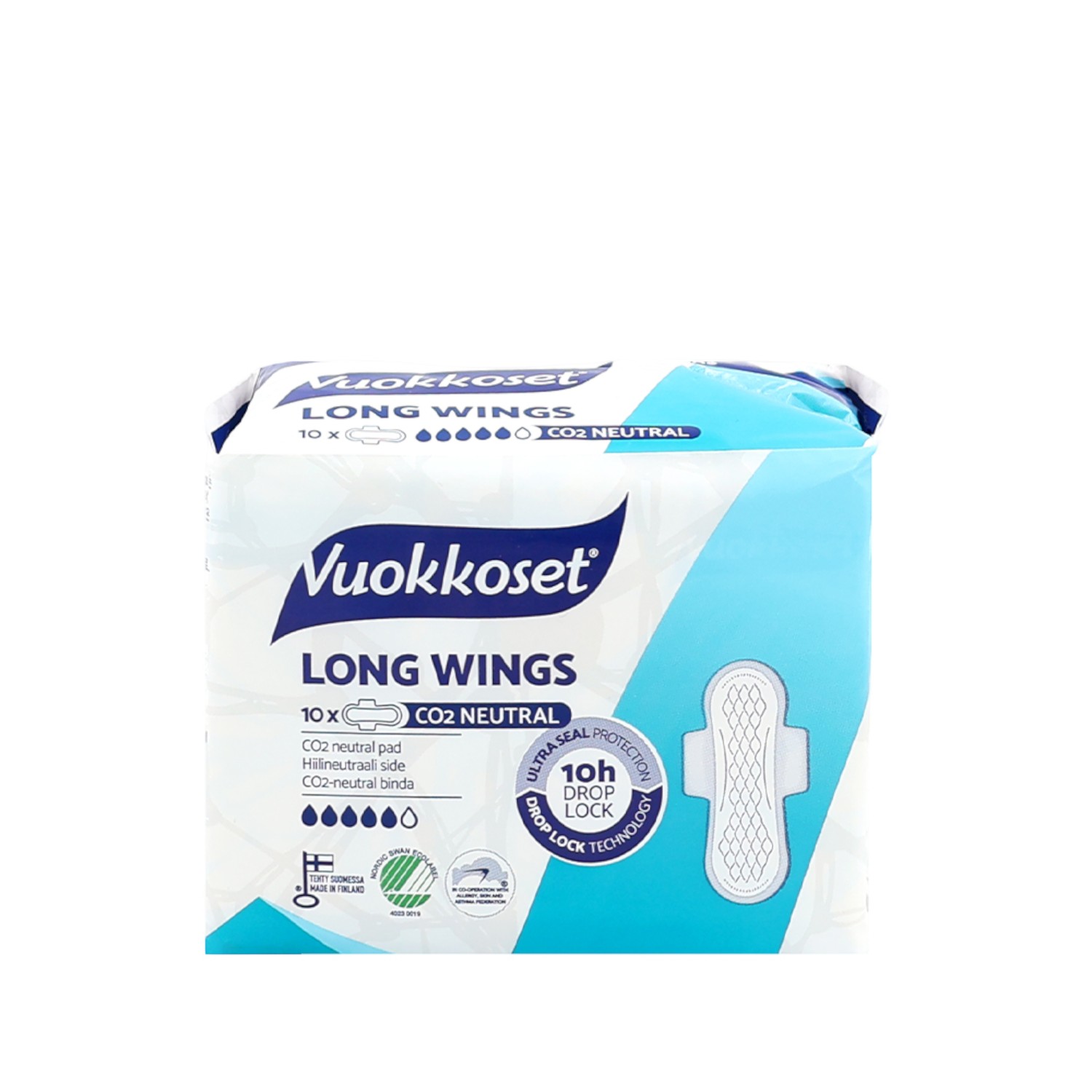Vuokkoset Long Wings Podpaski ze skrzydełkami, dłuższe 10 szt.