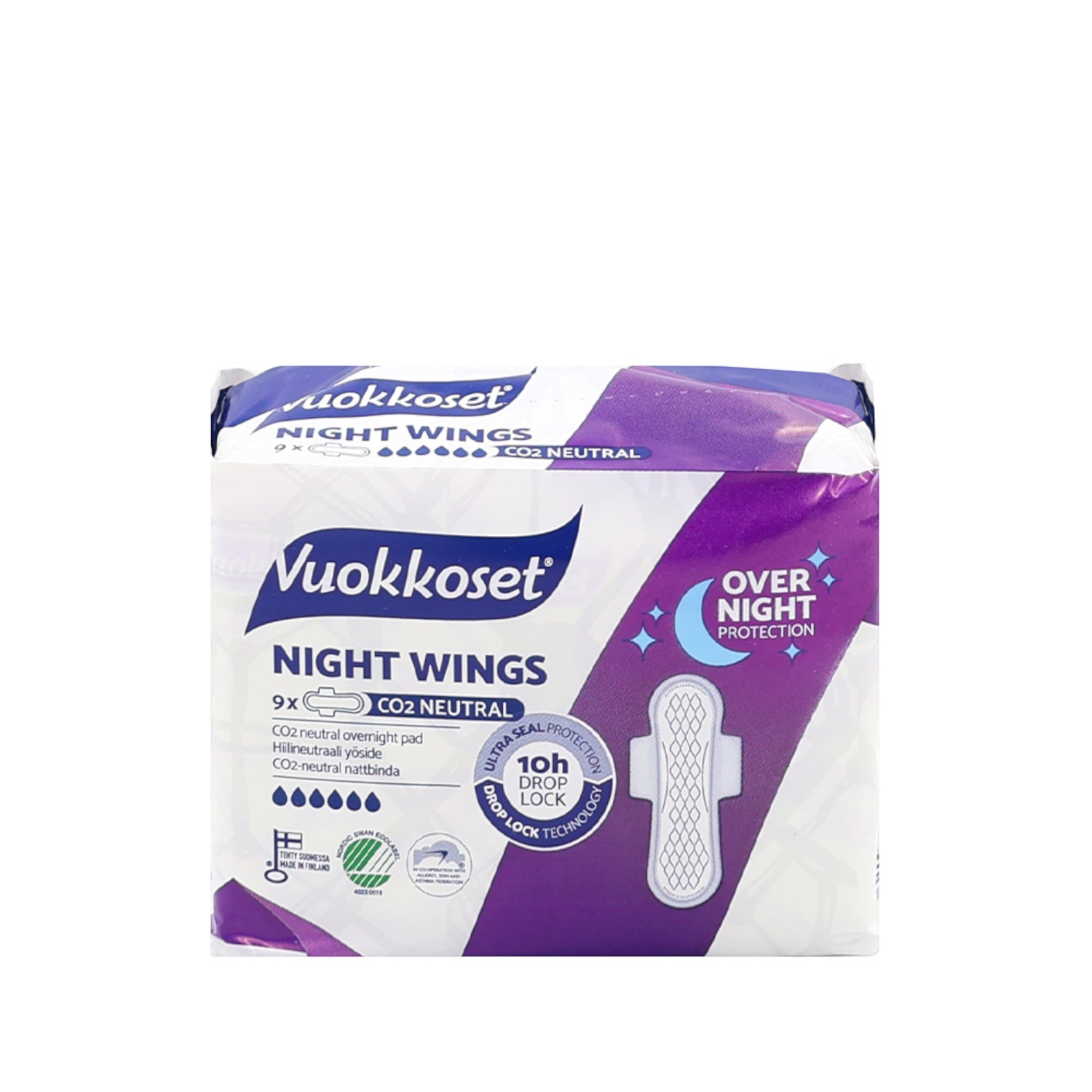 Vuokkoset Night Wings Podpaski ze skrzydełkami na noc 9 szt.