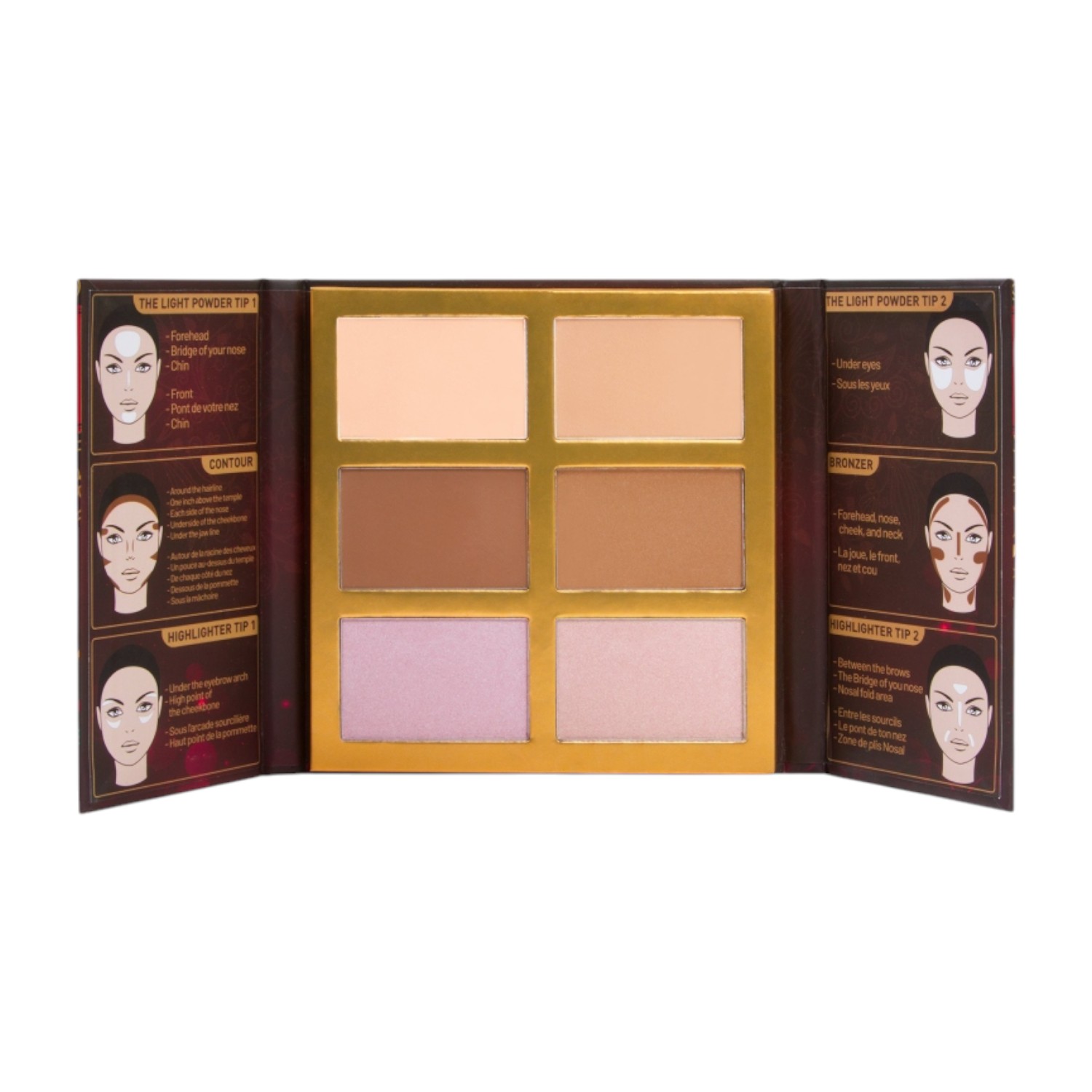 J.Cat Symphony Face Obsession Paleta do konturowania twarzy 101 Light / Medium