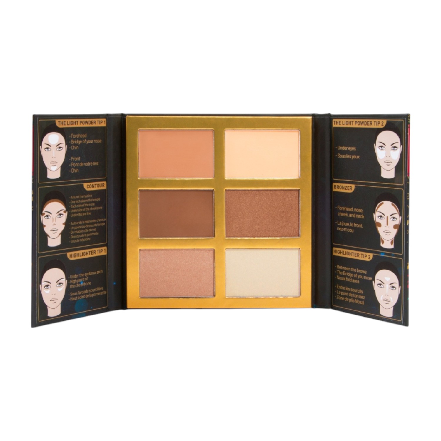 J.Cat Symphony Face Obsession Paleta do konturowania twarzy 102 Medium / Dark