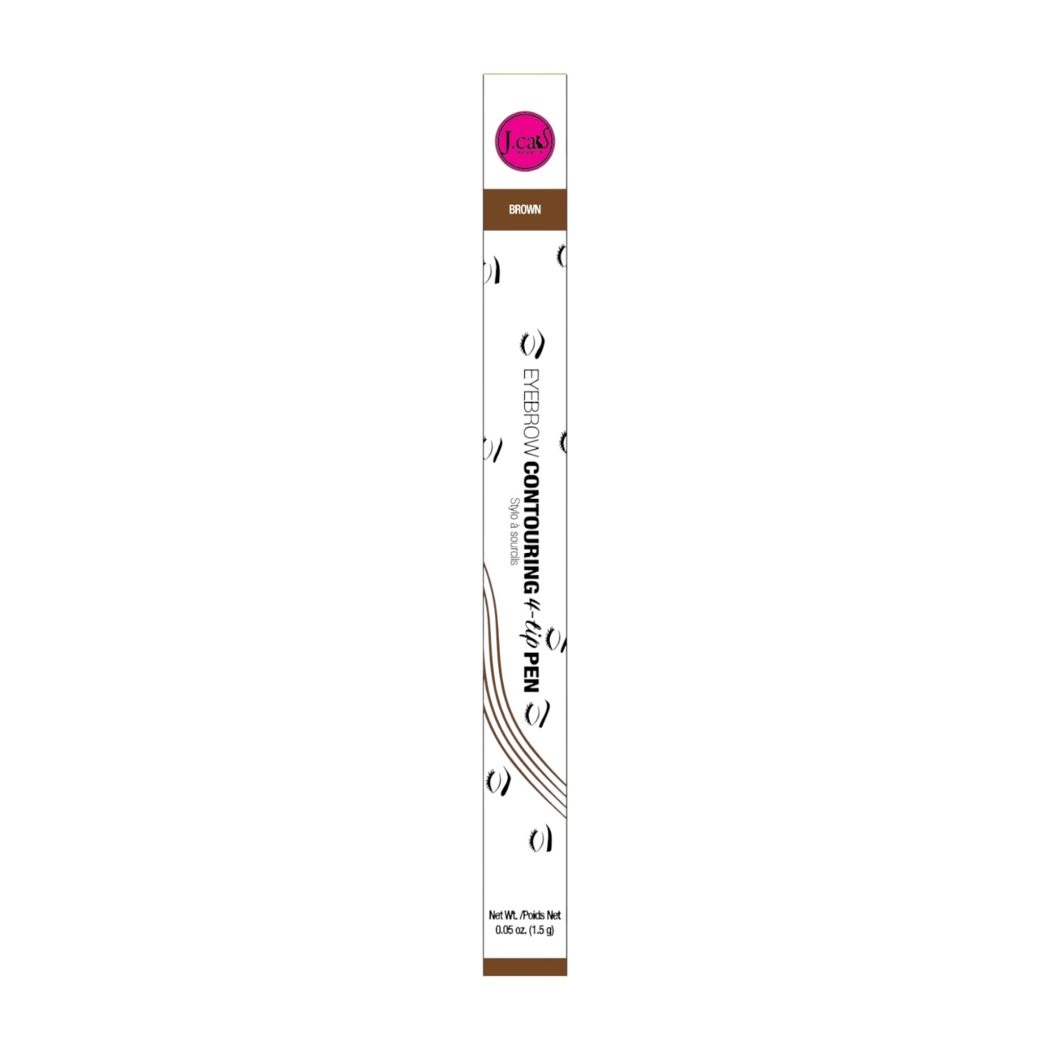 J.Cat 4-Tip Pen Pisak do stylizacji brwi, 102 Brown 