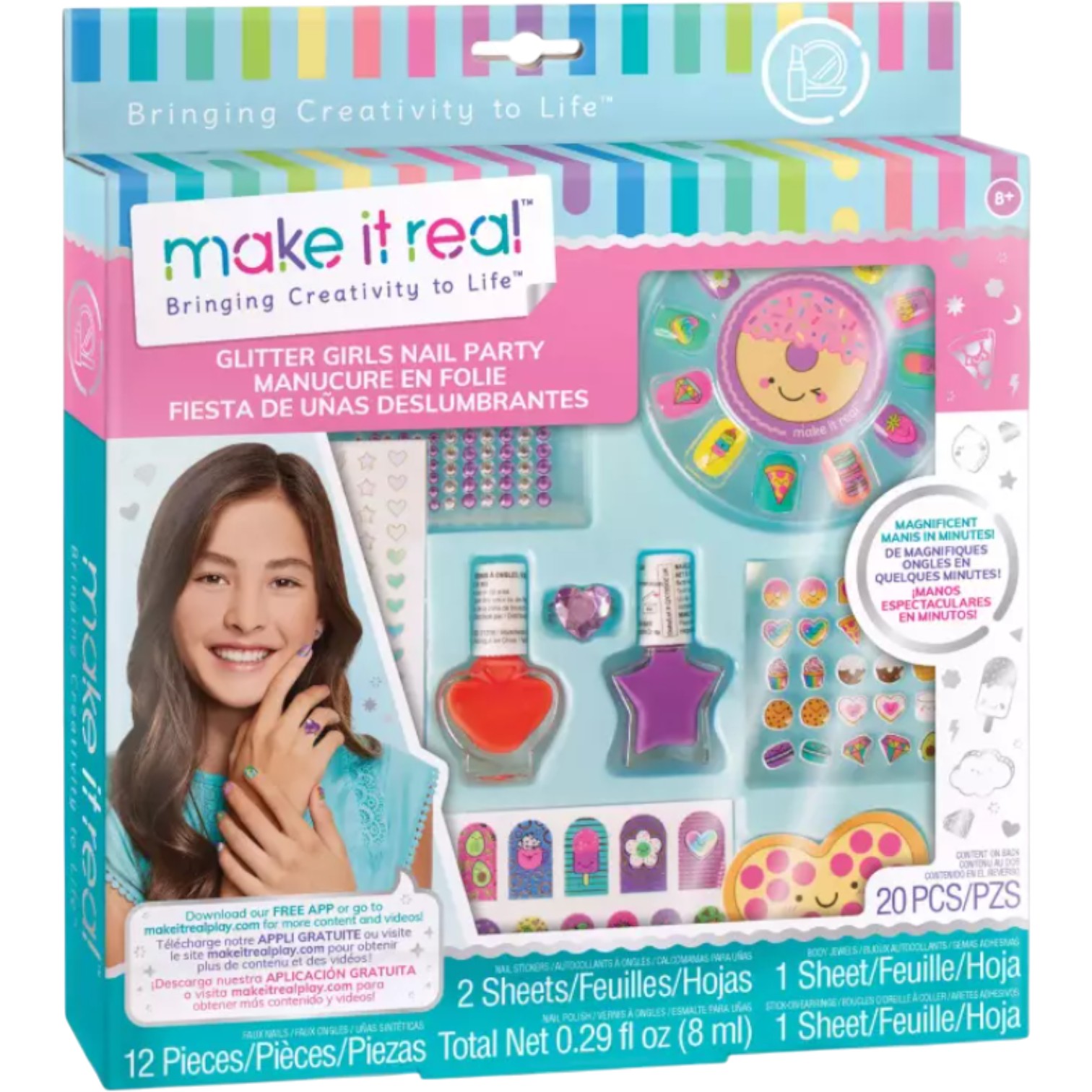 Make It Real Zestaw do manicure, Glitter Girl Party