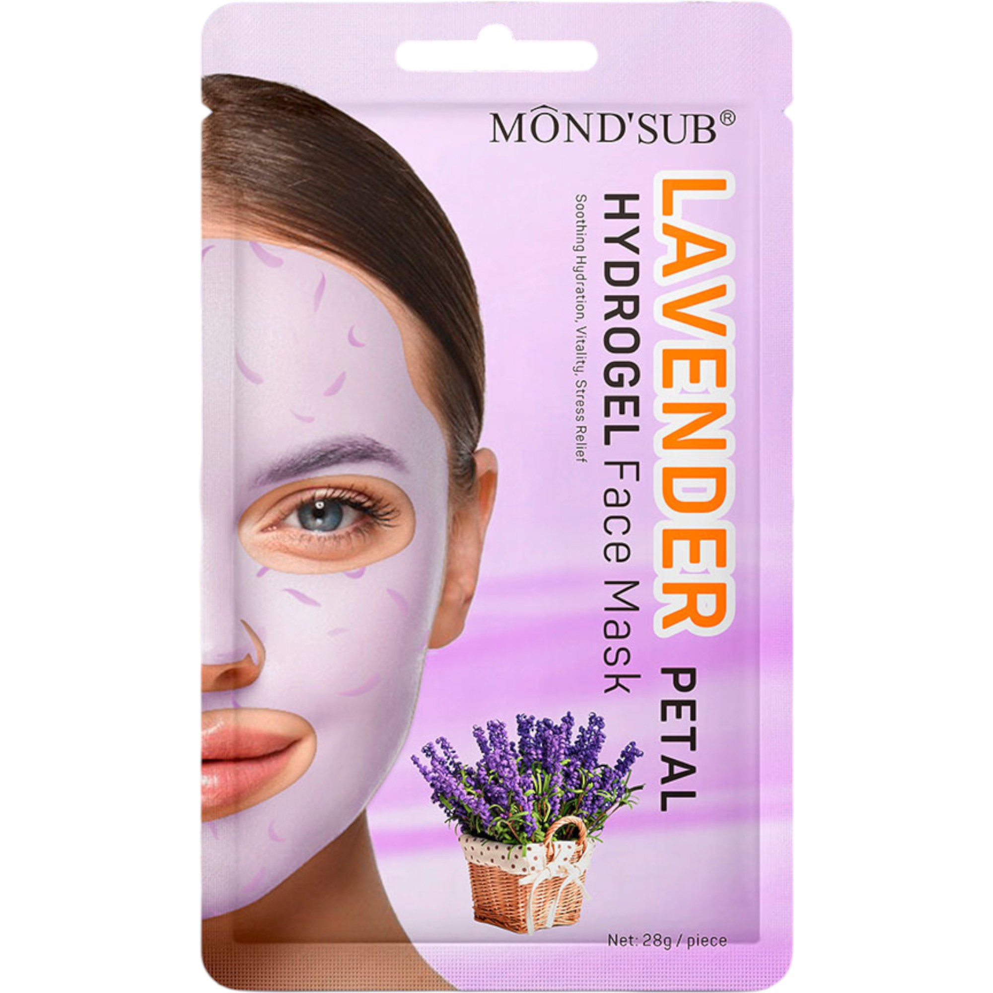 Mond'Sub Lavender Petal Hydrogel, Lawendowa maseczka żelowa z płatkami