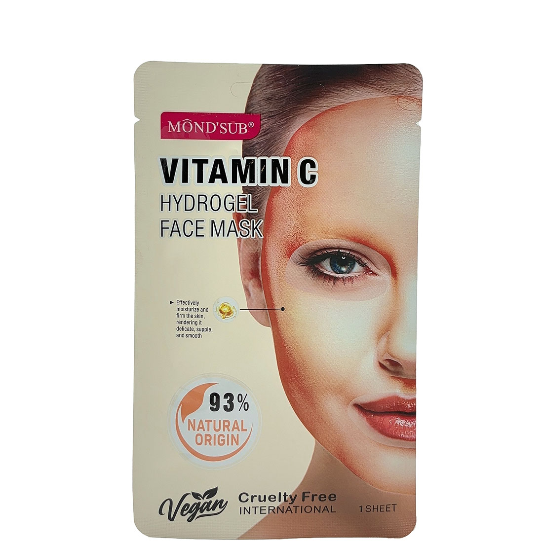 Mond'Sub Maschera Viso in Idrogel alla Vitamina C, Maschera Viso in Idrogel