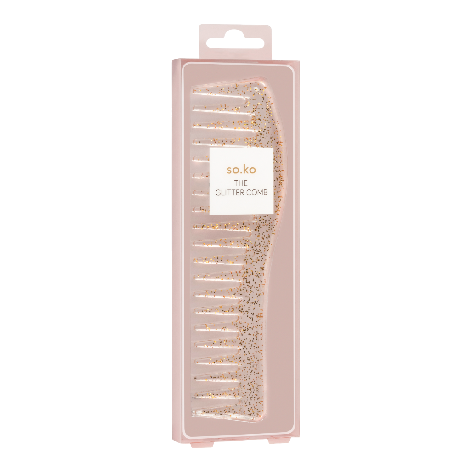 so.ko Grzebień złoty glitter