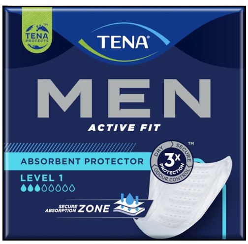 Tena Men Active Fit Livello 1, Assorbenti per Incontinenza Maschile 24 pz