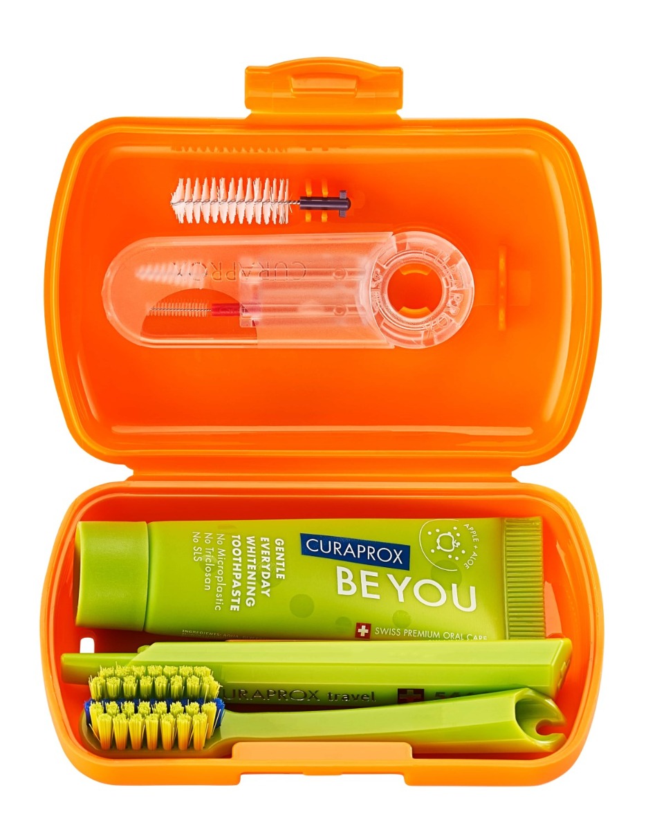 Curaprox Travel Set Ortho - zestaw pomarańczowy