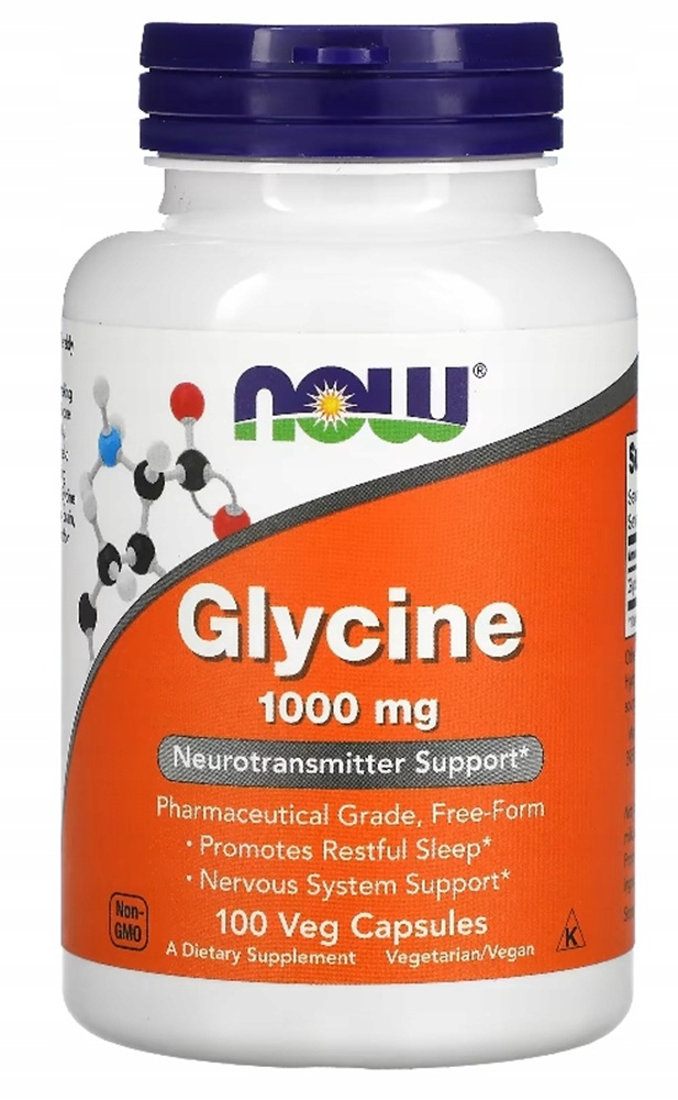 Now Foods Glycine 1000 mg, kapsułki 100 szt.