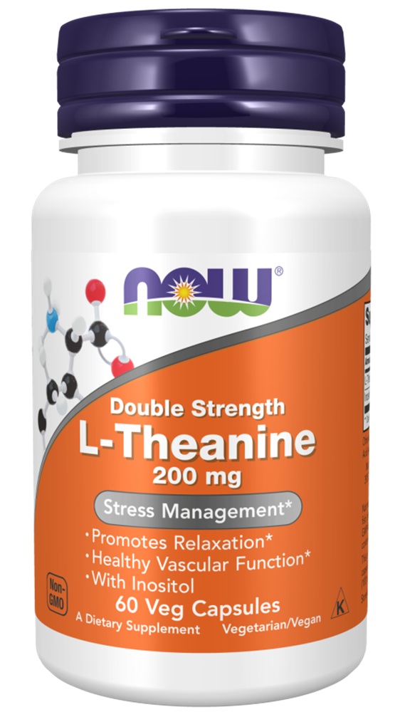 Now Foods L-Theanine 200 mg, 60 szt.