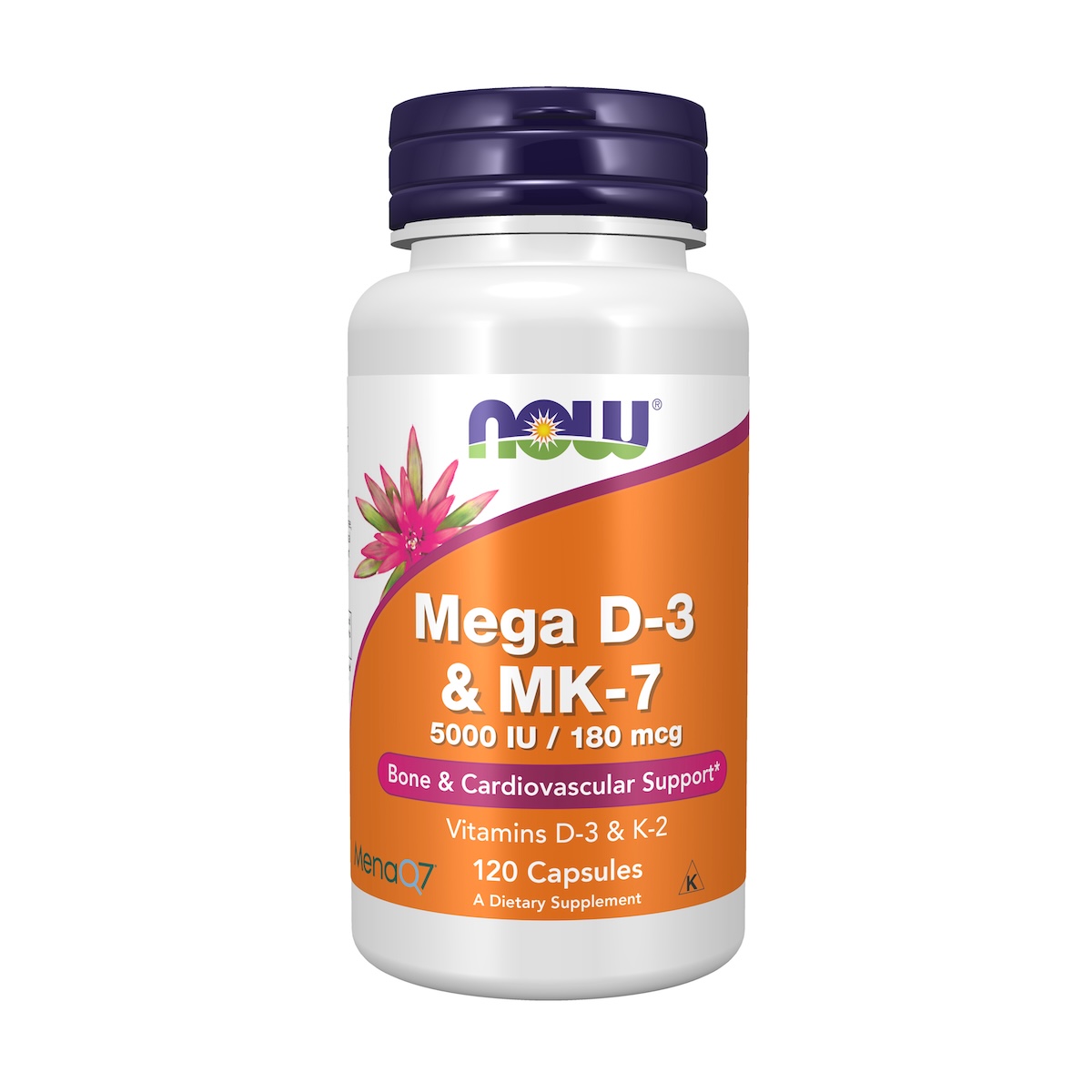 Now Foods Witamina Mega D-3 & MK-7 Kapsułki, 120 sztuk  ml