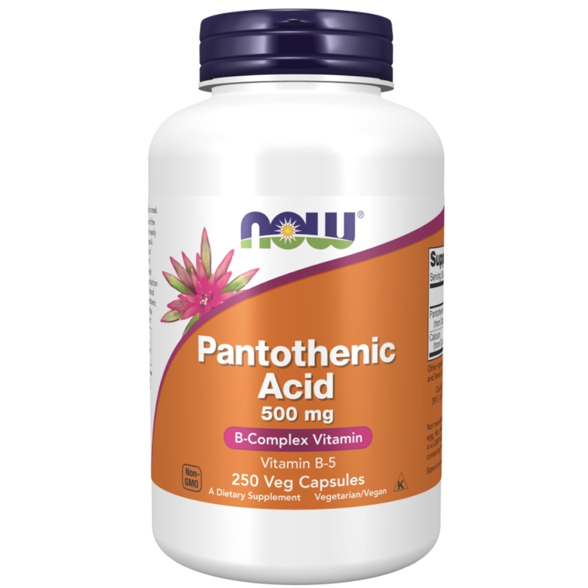Now Foods Pantothenic Acid 500 mg Kapsułki, 250 sztuk  ml