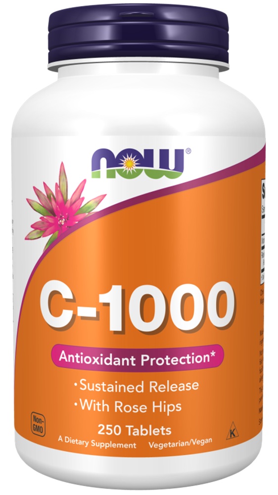 Now Foods C-1000 RH- przedłużone uwalnianie, tabletki 250 szt.  ml