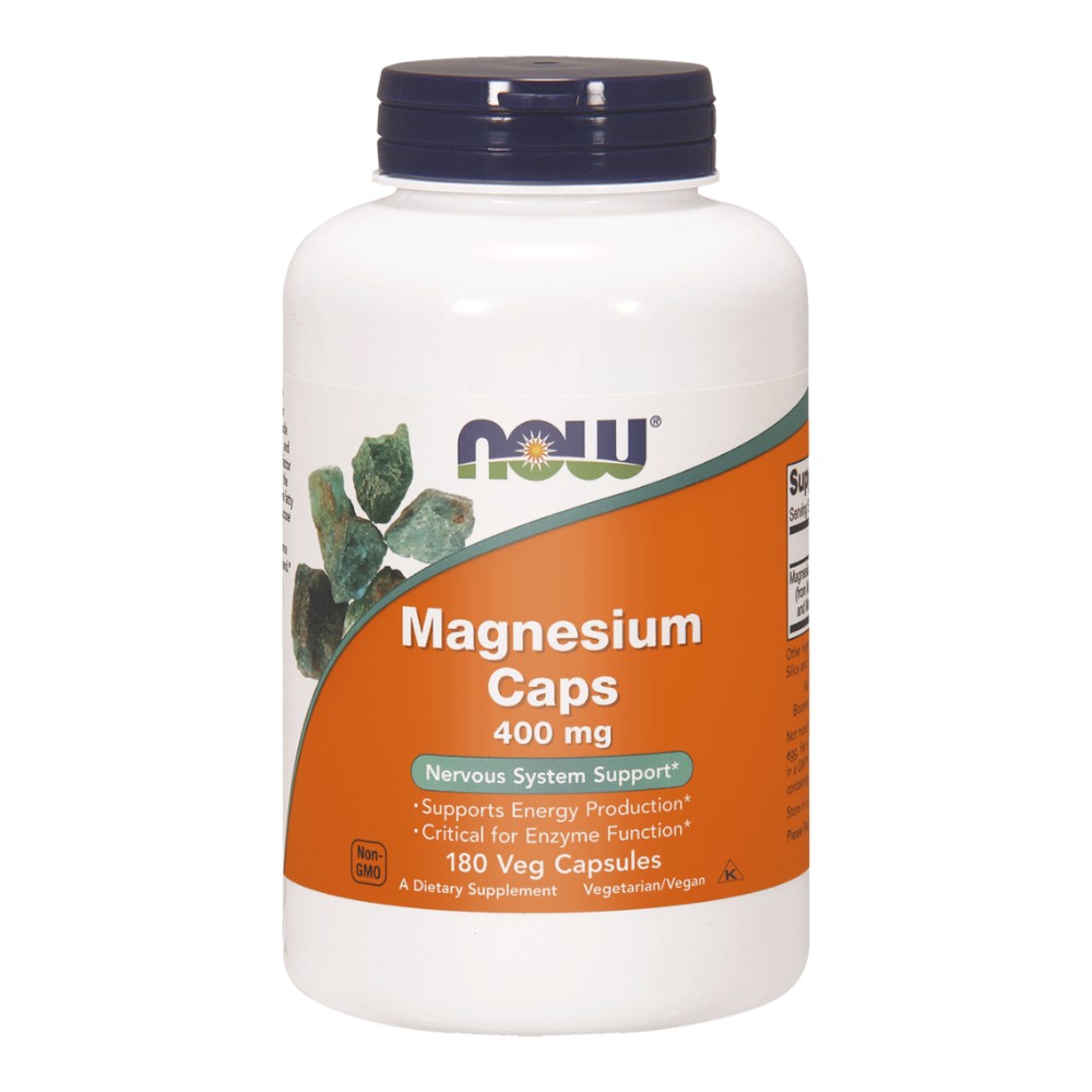 Now Foods Magnesium Caps 400 mg Kapsułki, 180 sztuk