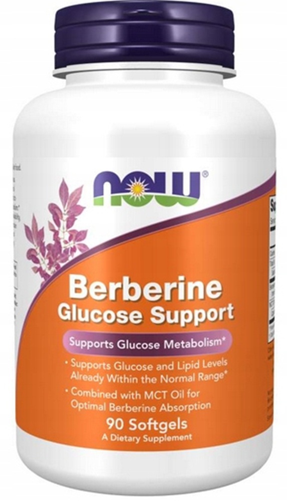 Now Foods  Berberine Glucose Support, Kapsułki 90 szt.