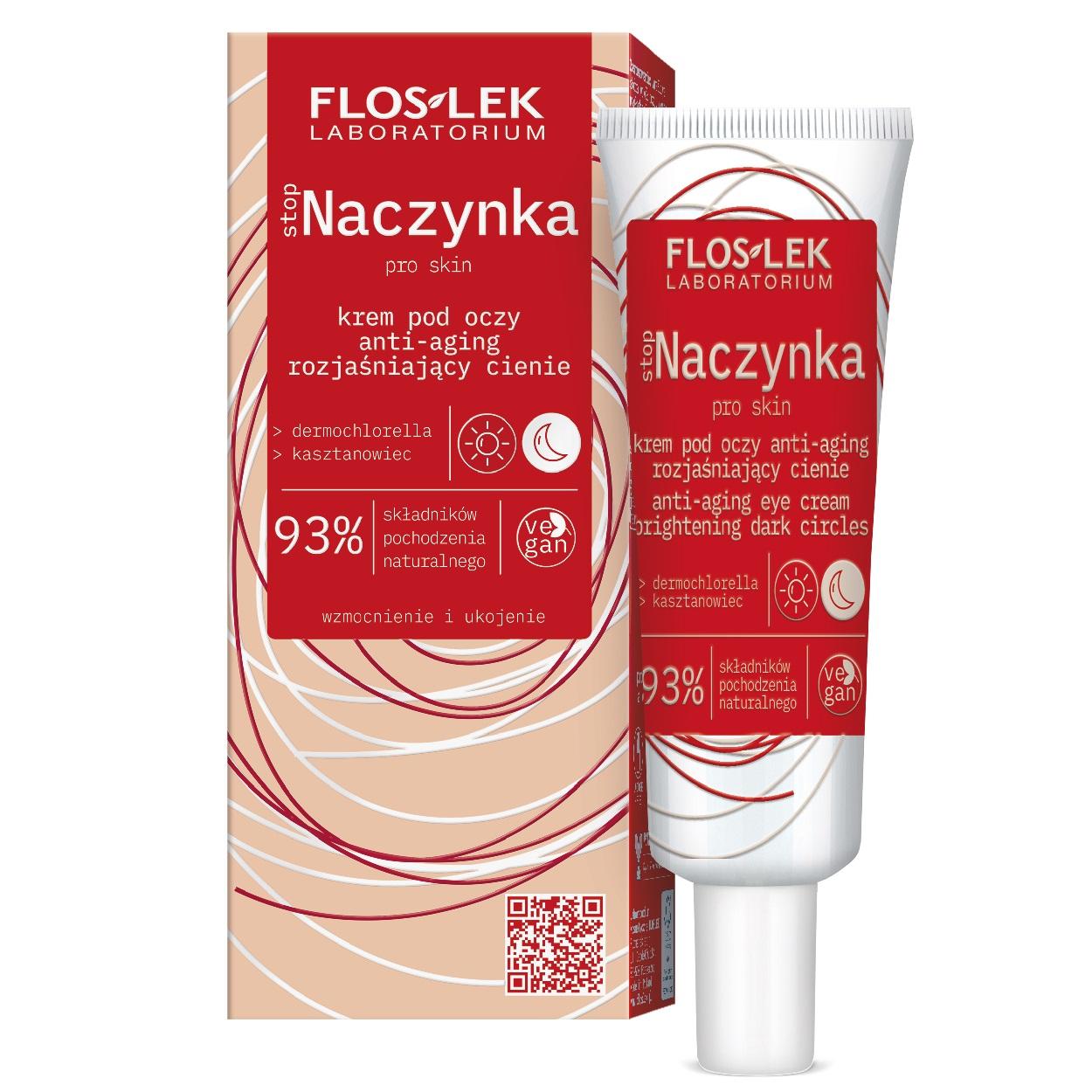 Floslek stopNaczynka krem pod oczy anti-aging rozjaśniający cienie, 30ml