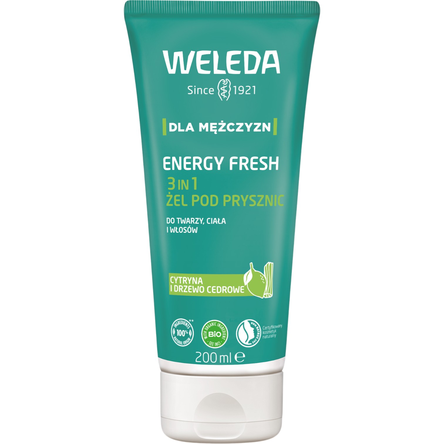Weleda Energy Fresh 3in1 Żel pod prysznic dla mężczyzn 