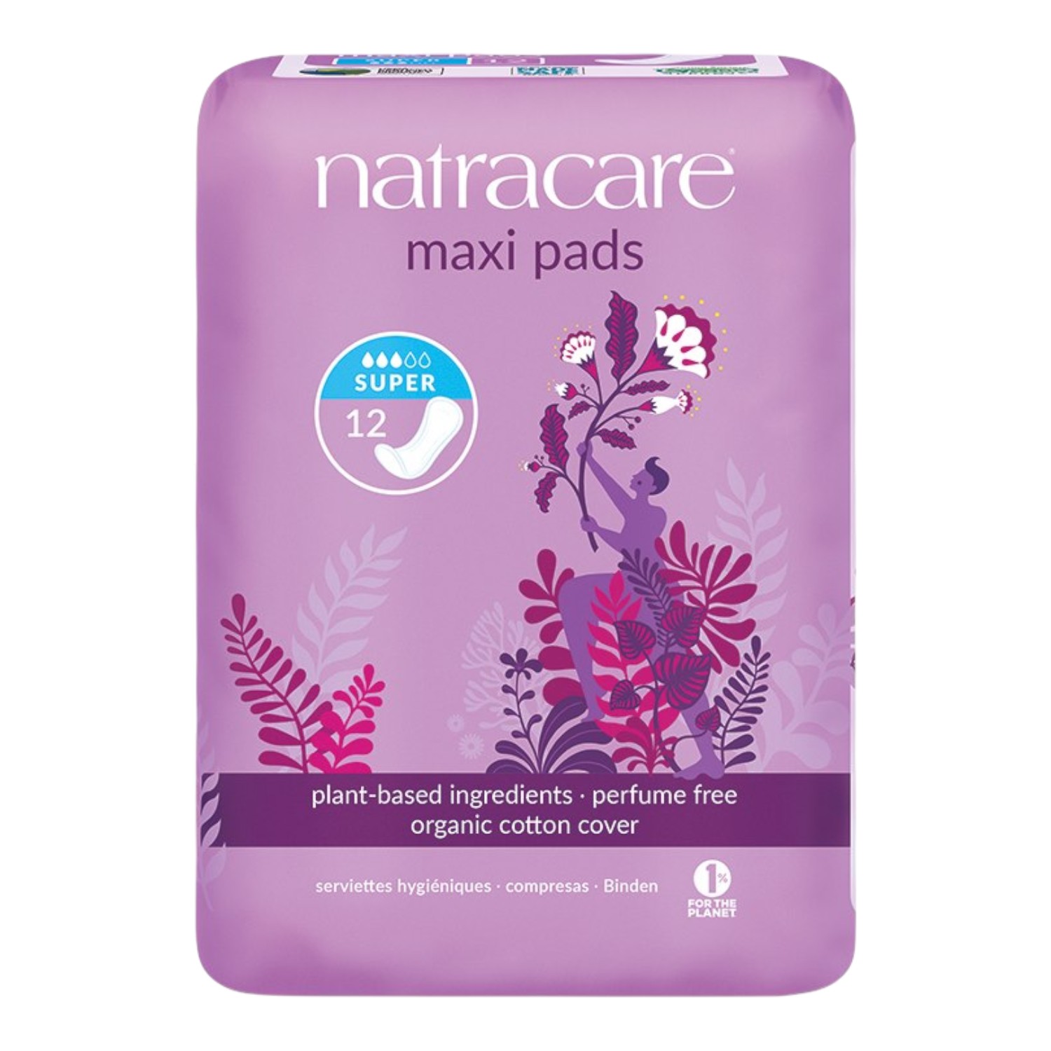 Natracare Zaokrąglone Podpaski bez skrzydełek, super 12 szt.