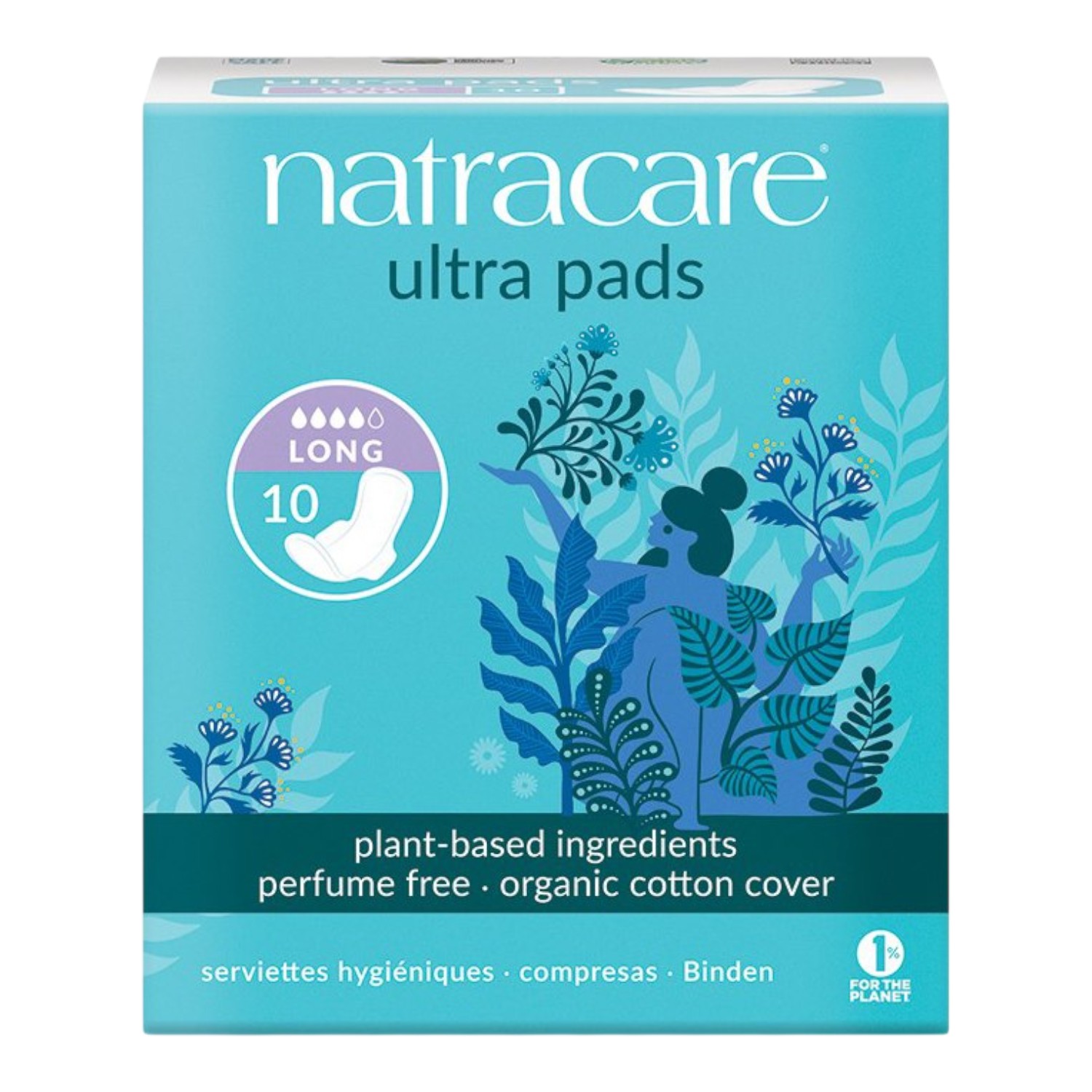 Natracare Podpaski ze skrzydełkami, ultra long 10 szt.