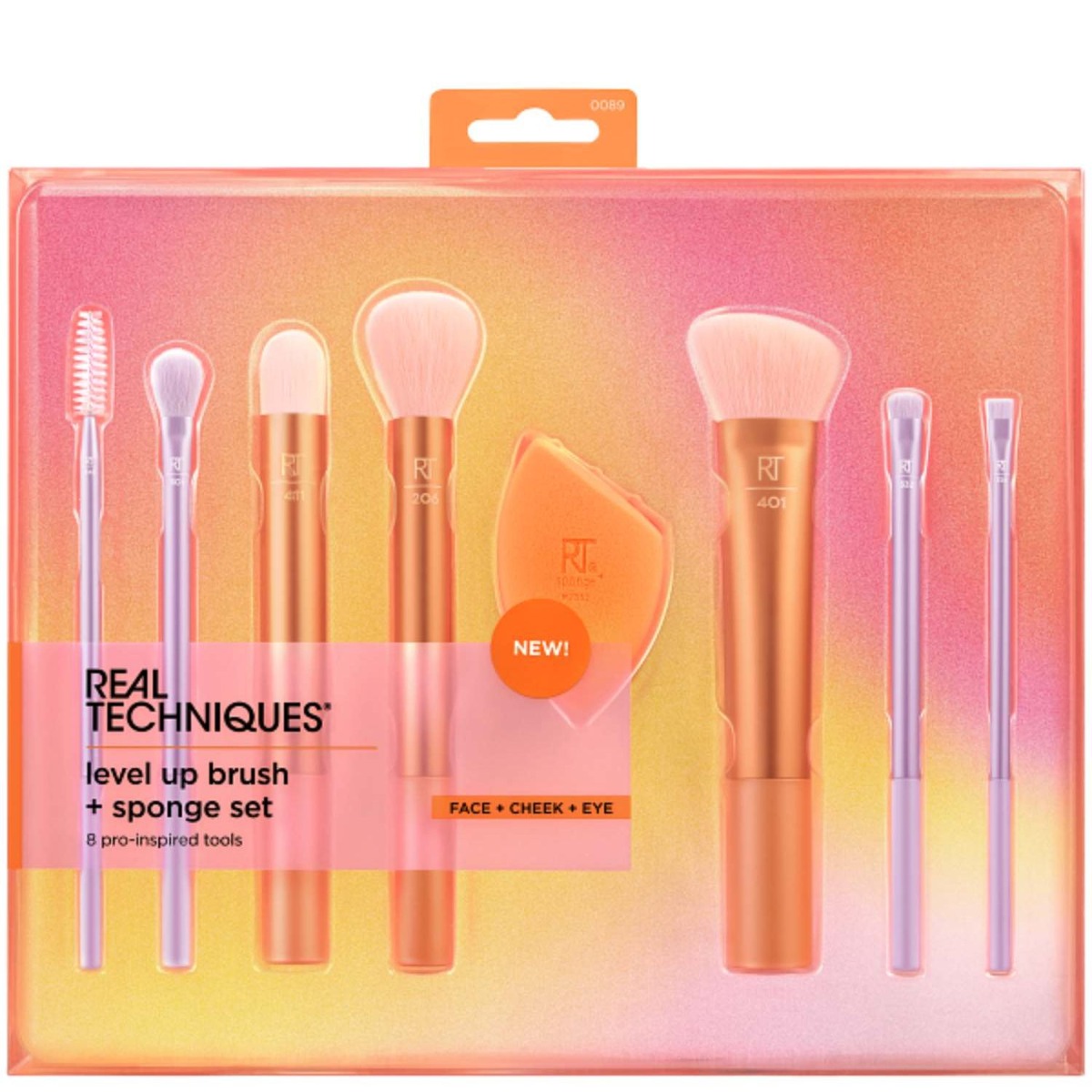Real Techniques Level Up Brush + Sponge Kit Set Pennelli e Spugne per Trucco