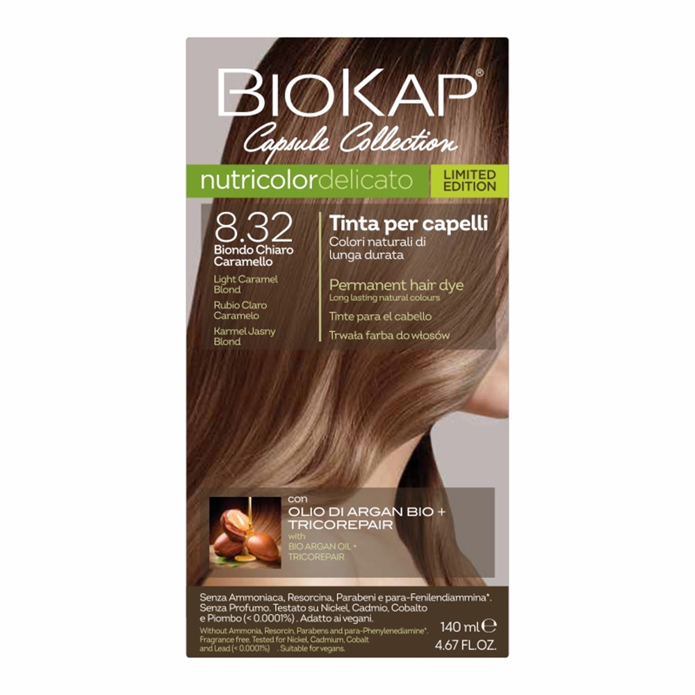 Biokap Nutricolor Karmel Jasny blond 8.32 Farba do włosów 140 ml