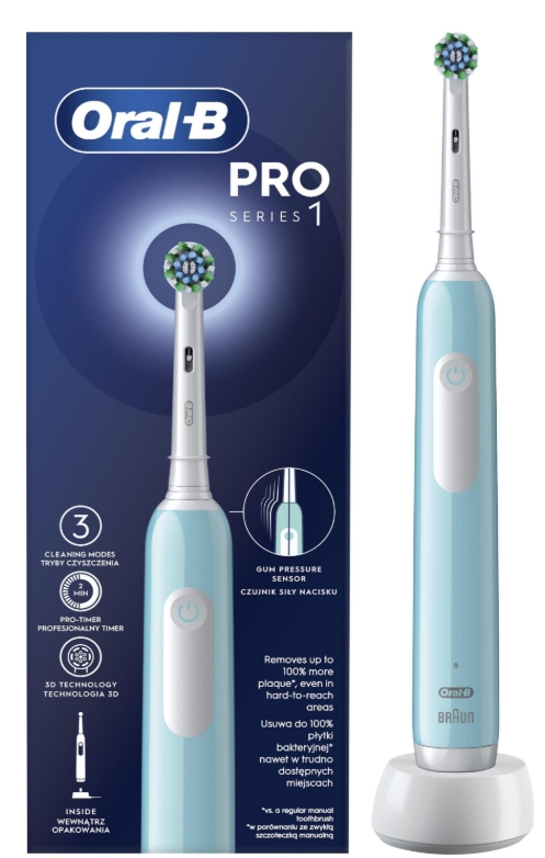Oral-B Szczoteczka elektryczna Pro1 CrossAction, Caribbean Blue