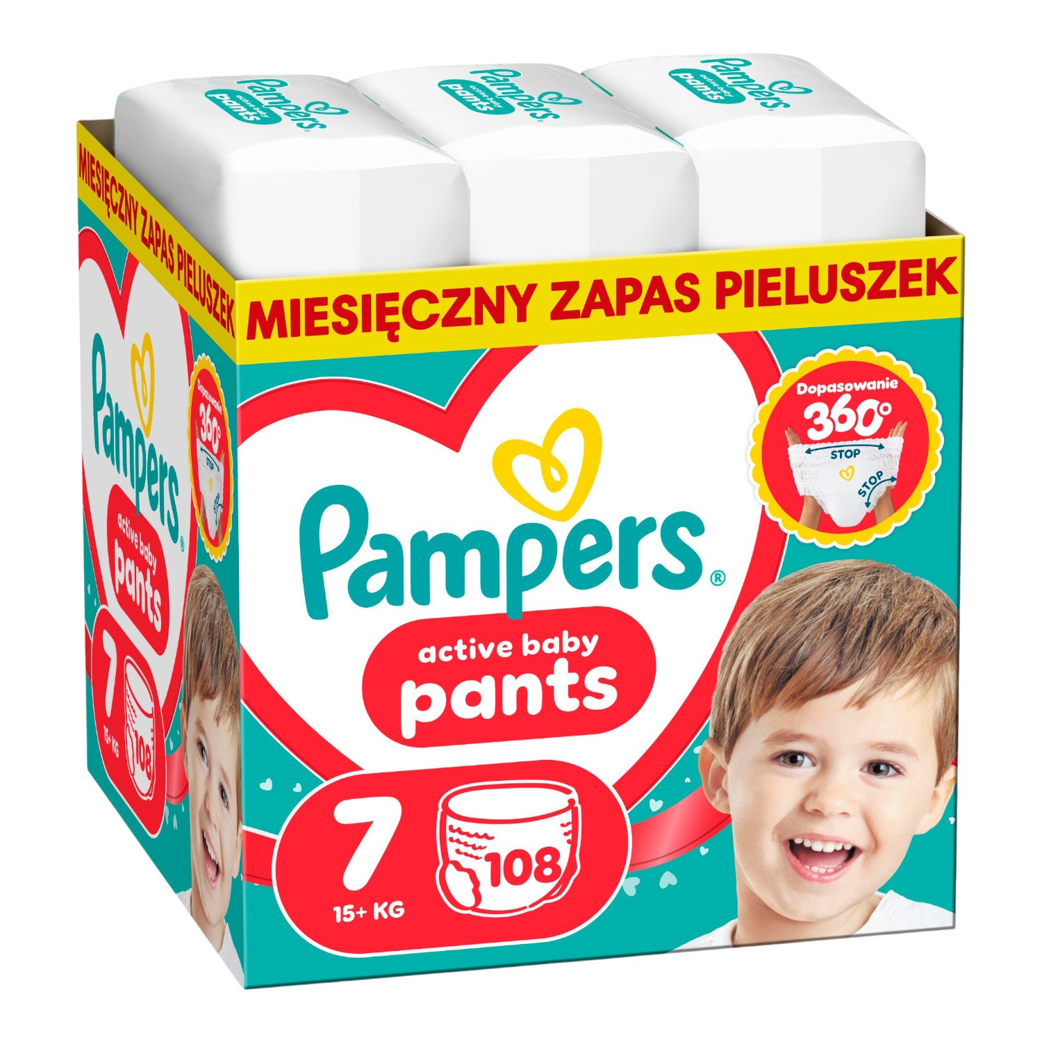 Pampers Pants Pieluchomajtki Rozm. 7 XXLarge, 108 szt.