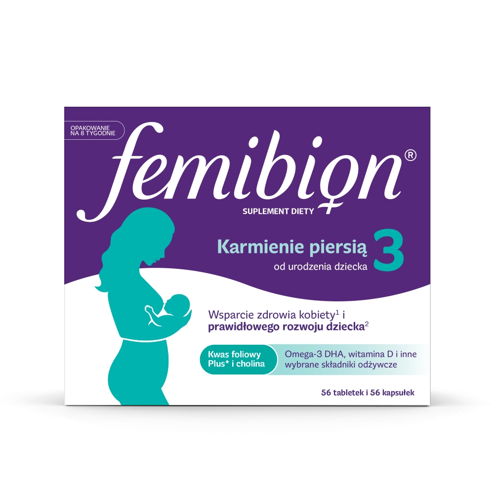 Femibion 3 Karmienie Piersią tabletki i kapsułki, 56 szt. + 56 szt.