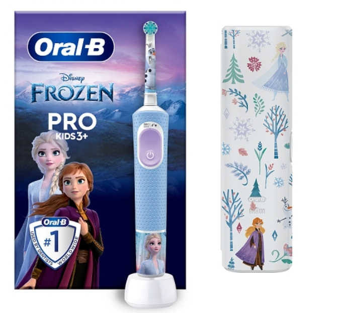 Oral-B Pro Kids Spazzolino Elettrico, Frozen + Custodia