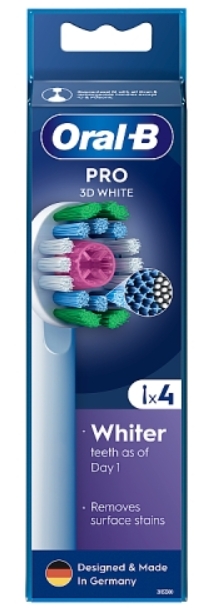 Oral-B Pro 3D White Końcówki do szczoteczek elektrycznych, 4 szt.