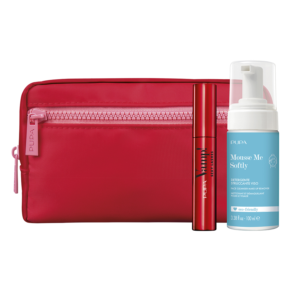 Pupa Zestaw: Vamp! Sexy Lashes Mascara + Mousse Me Softly Pianka do mycia twarzy