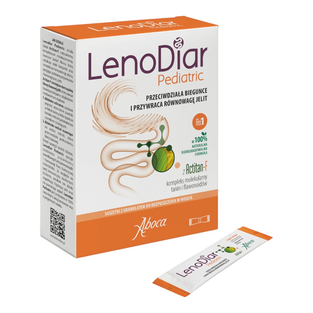 Lenodiar Pediatric, Preparat na biegunkę dla dzieci, Saszetki