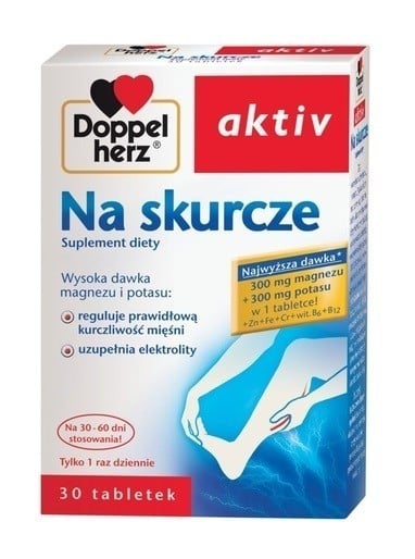 Doppelherz Aktiv na Skurcze, Preparat wspierający funkcjonowanie mięśni, Tabletki