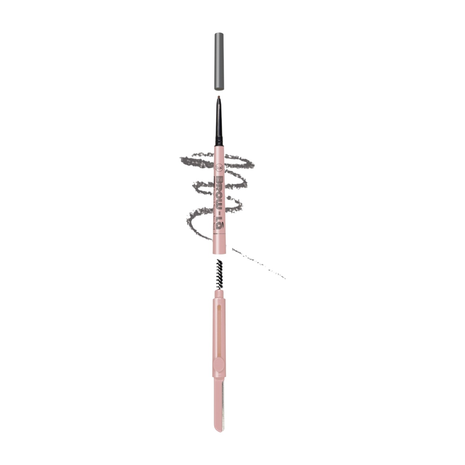 J.Cat Brow-La 3 In 1 Mapping & Shaping Brow Pencil Ołówek do brwi, 105 Charcoal Gray