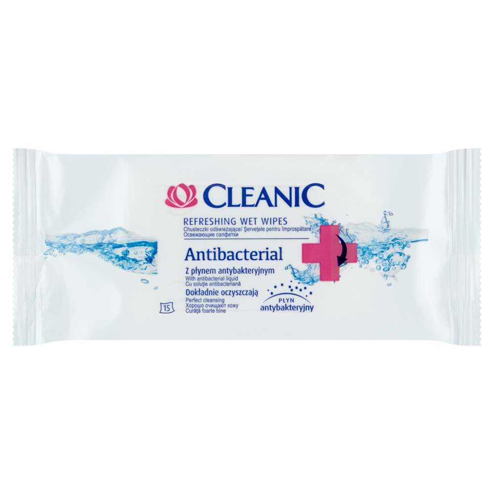 Cleanic Chusteczki odświeżające Antibacterial