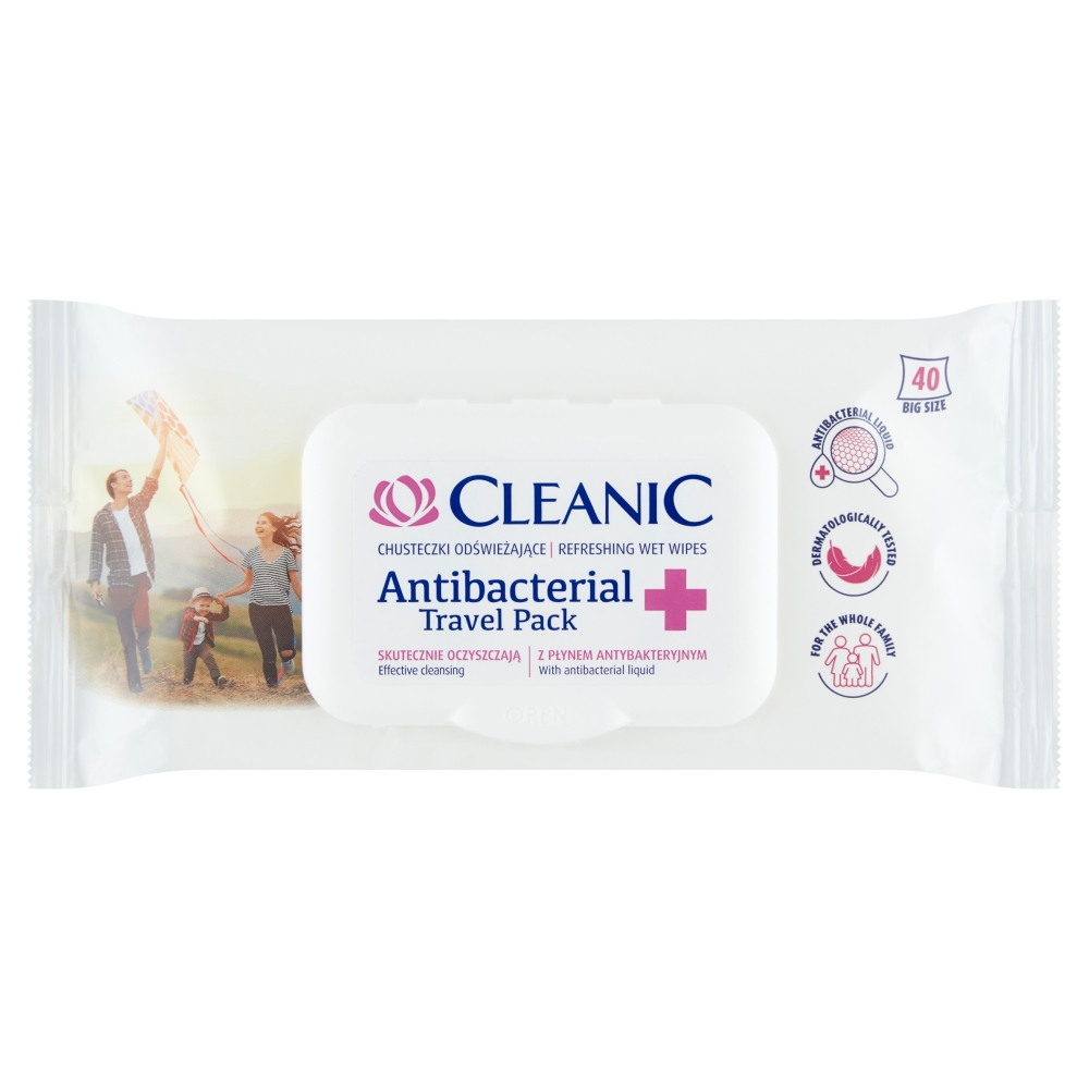 Cleanic Chusteczki odświeżające Travel Pack